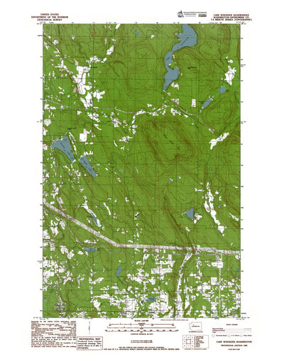 Western Michigan University WA-Lake Roesiger: Authoritative US Topos 1989 digital map