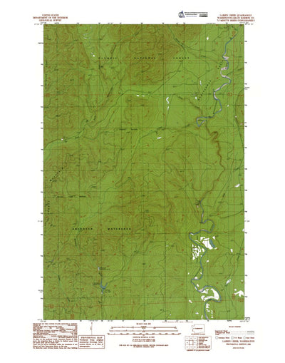 Western Michigan University WA-Larsen Creek: Authoritative US Topos 1990 digital map