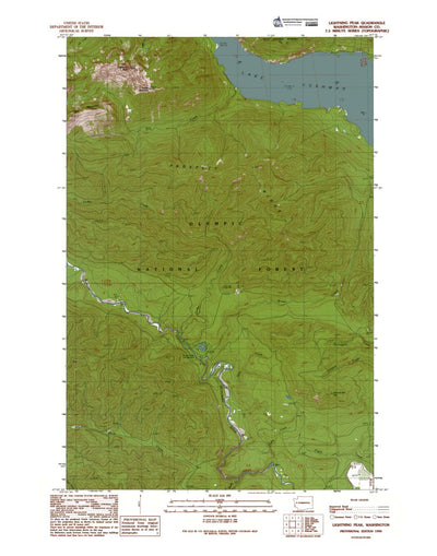 Western Michigan University WA-Lighning Peak: Authoritative US Topos 1990 digital map