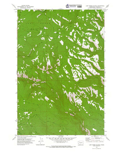 Western Michigan University WA-Lost Horse Plateau: Authoritative US Topos 1970 digital map