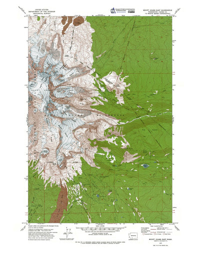 Western Michigan University WA-Mount Adams East: Authoritative US Topos 1970 digital map