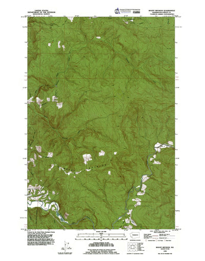Western Michigan University WA-Mount Brynion: Authoritative US Topos 1990 digital map