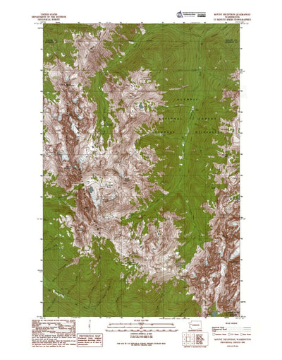 Western Michigan University WA-Mount Deception: Authoritative US Topos 1990 digital map