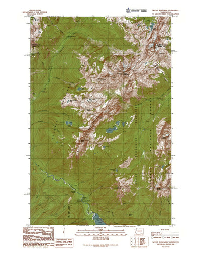 Western Michigan University WA-Mount Skokomish: Authoritative US Topos 1990 digital map