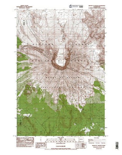 Western Michigan University WA-Mount St Helens: Authoritative US Topos 1983 digital map