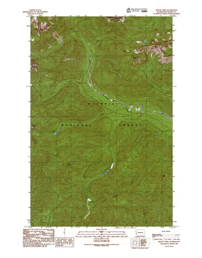 Western Michigan University WA-Mount Tebo: Authoritative US Topos 1990 digital map