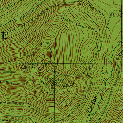 Western Michigan University WA-Mount Tebo: Authoritative US Topos 1990 digital map