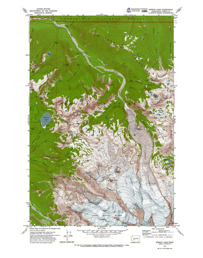 Western Michigan University WA-Mowich Lake: Authoritative US Topos 1971 digital map