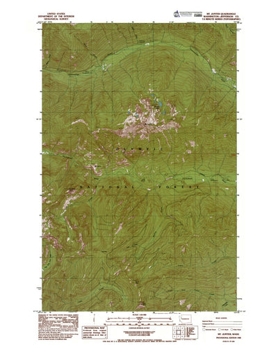 Western Michigan University WA-Mt Jupiter: Authoritative US Topos 1985 digital map