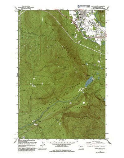 Western Michigan University WA-North Bend: Authoritative US Topos 1993 digital map