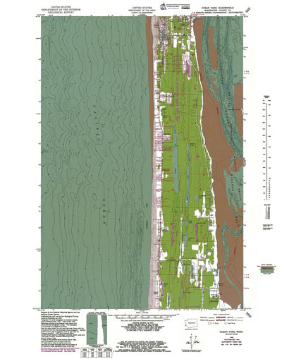 Western Michigan University WA-Ocean Park: Authoritative US Topos 1949 digital map