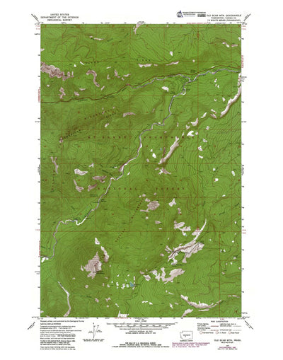 Western Michigan University WA-Old Scab Mnt: Authoritative US Topos 1971 digital map