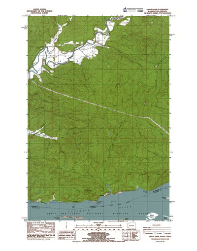 Western Michigan University WA-OR-Grays River: Authoritative US Topos 1985 digital map