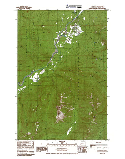 Western Michigan University WA-Packwood: Authoritative US Topos 1989 digital map