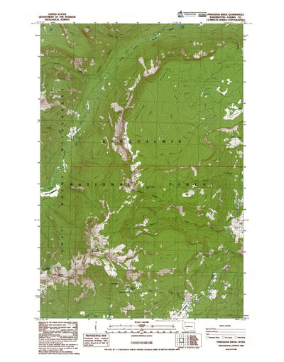 Western Michigan University WA-Pinegrass Ridge: Authoritative US Topos 1988 digital map