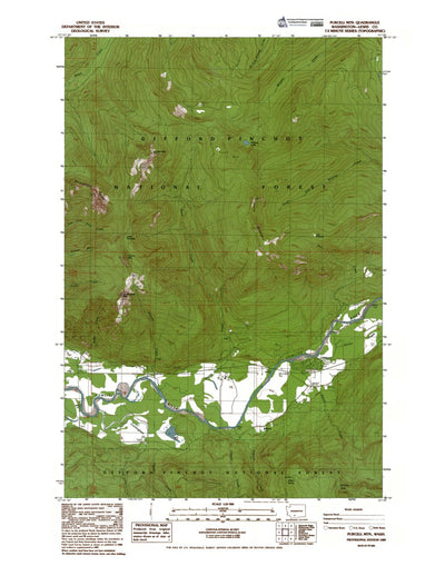 Western Michigan University WA-Purcell Mnt: Authoritative US Topos 1989 digital map
