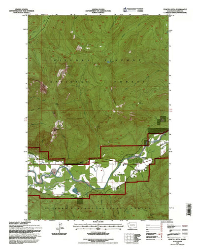 Western Michigan University WA-Purcell Mnt: Authoritative US Topos 1994 digital map