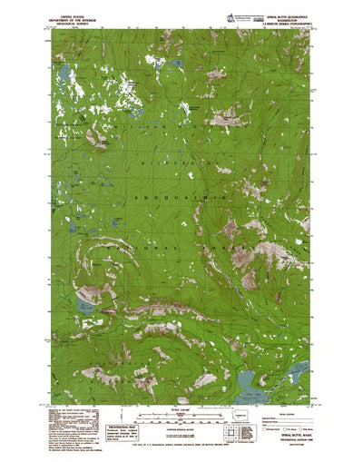 Western Michigan University WA-Spiral Butte: Authoritative US Topos 1988 digital map