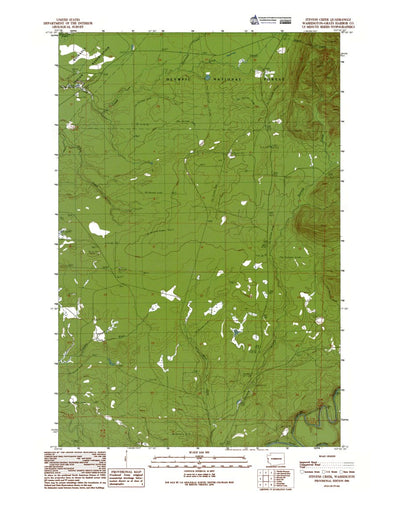 Western Michigan University WA-Stevens Creek: Authoritative US Topos 1990 digital map