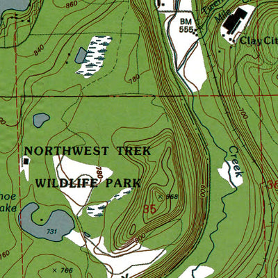 Western Michigan University WA-Tanwax Lake: Authoritative US Topos 1990 digital map