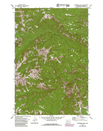 Western Michigan University WA-Timberwolf Mnt: Authoritative US Topos 1971 digital map