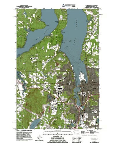 Western Michigan University WA-Tumwater: Authoritative US Topos 1959 digital map