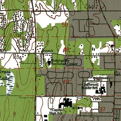 Western Michigan University WA-Tumwater: Authoritative US Topos 1959 digital map