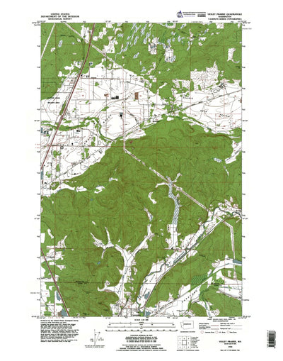 Western Michigan University WA-Violet Prairie: Authoritative US Topos 1990 digital map
