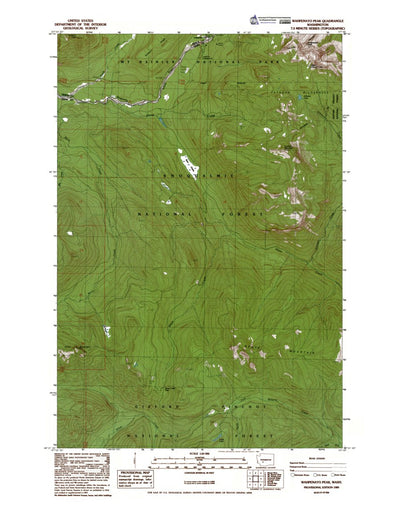 Western Michigan University WA-Wahpenayo Peak: Authoritative US Topos 1989 digital map