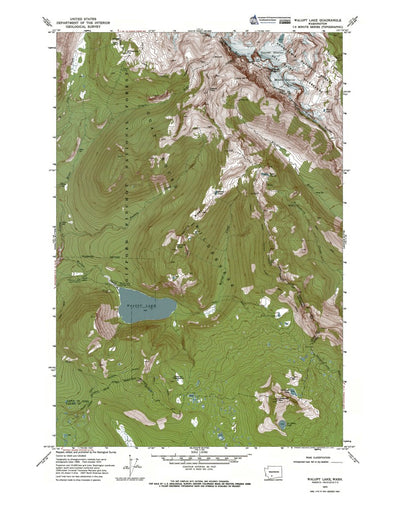 Western Michigan University WA-Walupt Lake: Authoritative US Topos 1970 digital map