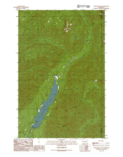 Western Michigan University WA-Wynoochee Lake: Authoritative US Topos 1990 digital map