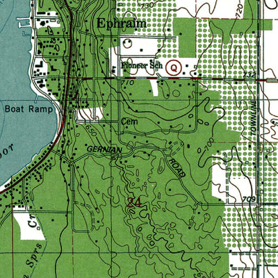 Western Michigan University WI-Ephraim: Authoritative US Topos 1982 digital map