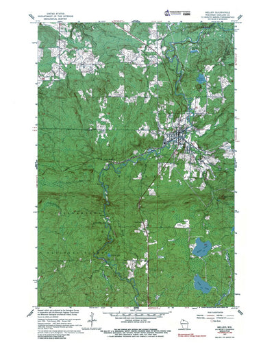Western Michigan University WI-Mellen: Authoritative US Topos 1967 digital map