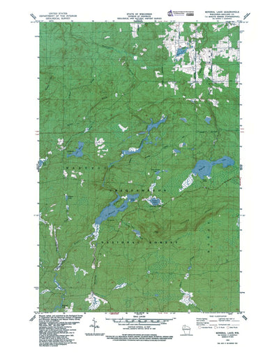 Western Michigan University WI-Mineral Lake: Authoritative US Topos 1984 digital map