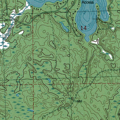 Western Michigan University WI-Papoose Lake: Authoritative US Topos 1981 digital map