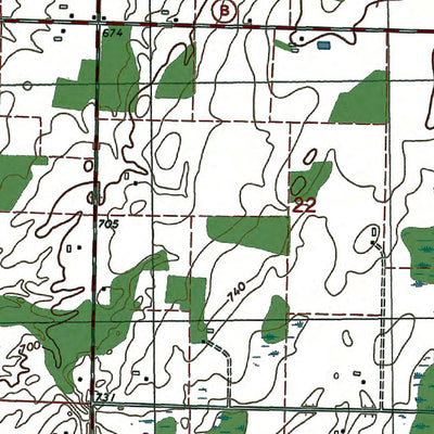 Western Michigan University WI-Porterfield SW: Authoritative US Topos 1982 digital map