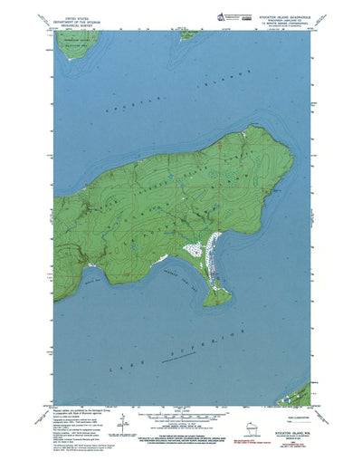 Western Michigan University WI-Stockton Island: Authoritative US Topos 1963 digital map