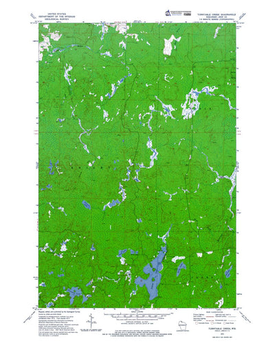 Western Michigan University WI-Turntable Creek: Authoritative US Topos 1973 digital map