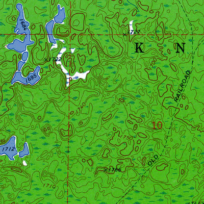 Western Michigan University WI-Turntable Creek: Authoritative US Topos 1973 digital map