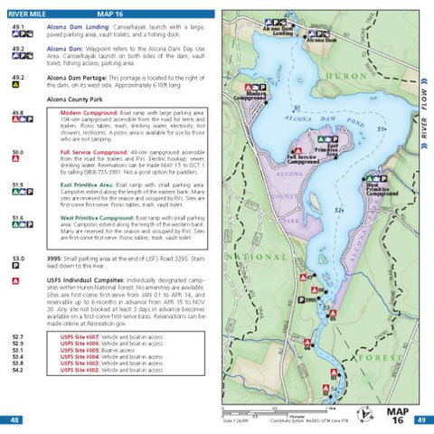 Wild Water Maps Map 16 - Au Sable River bundle exclusive