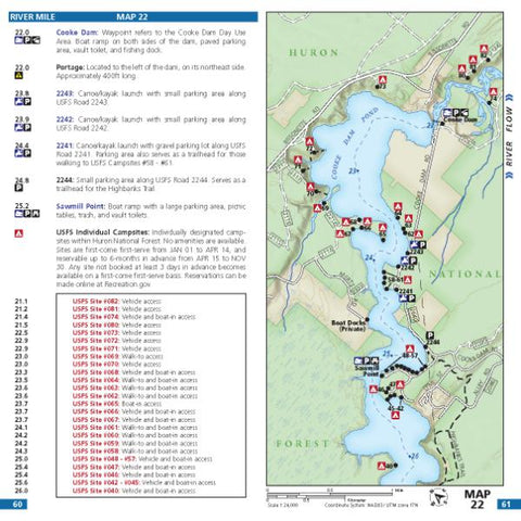 Wild Water Maps Map 22 - Au Sable River bundle exclusive