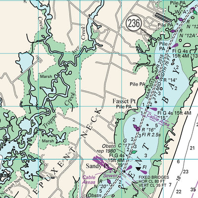 Williams & Heintz Map Corporation Chincoteague Island to Ocean City Inlet digital map
