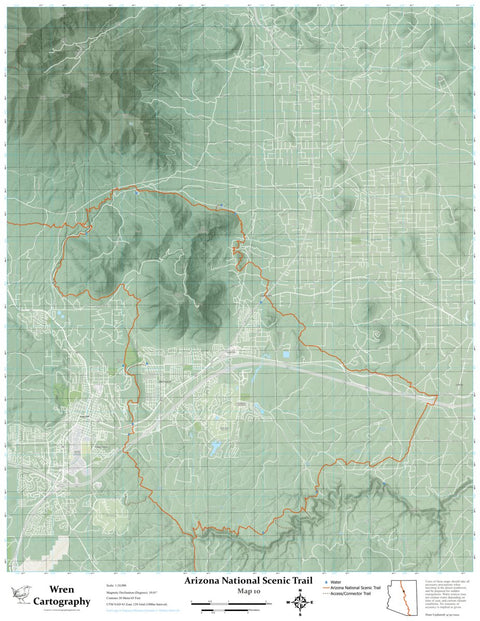 Wren Cartography Arizona Trail - Map 10 digital map