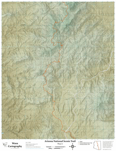 Wren Cartography Arizona Trail - Map 17 digital map