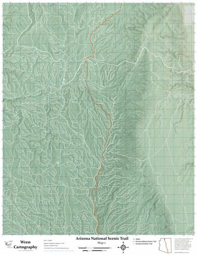 Wren Cartography Arizona Trail - Map 2 digital map