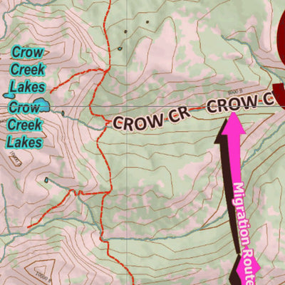 Wyoming HuntData LLC Elk Unit 90 Elk Summer, Winter Concentrations and Migration Routes digital map