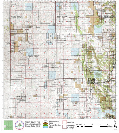 Wyoming State Forestry Division Crook County Topo 9 digital map