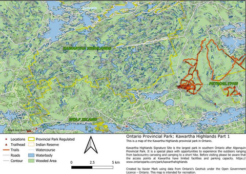 Xavier Maps Ontario Provincial Park: Kawartha Highlands Part 1 bundle exclusive