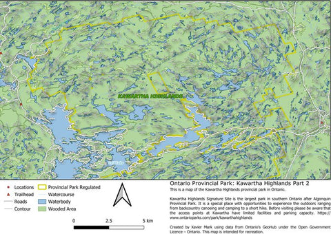 Xavier Maps Ontario Provincial Park: Kawartha Highlands Part 2 bundle exclusive