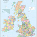 XYZ Maps XYZ British Isles Political Road iMap digital map